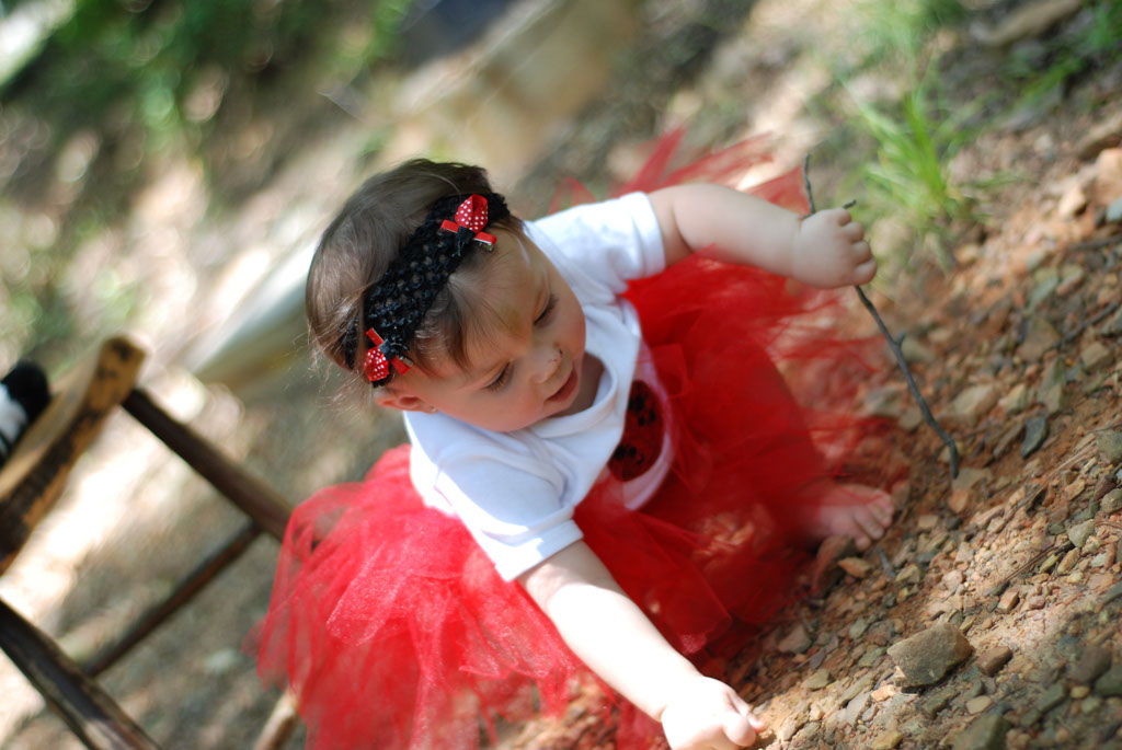 Rosalyn playing with rocks